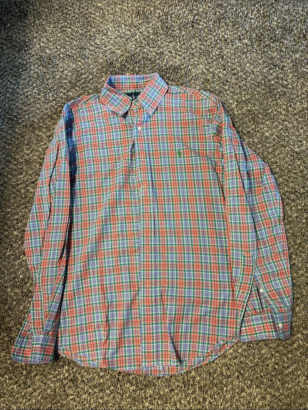 Polo by Ralph Lauren Men’s Multicolor Plaid Button-Down Shirt - Blue, Red, Green